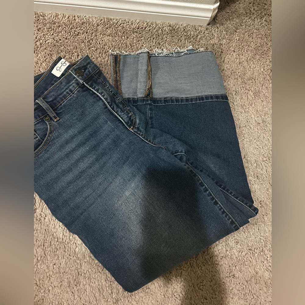 JESSICA SIMPSON CUFFED JEANS